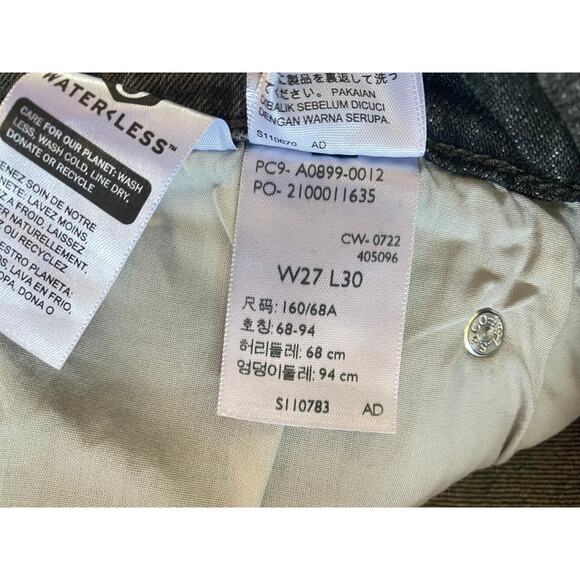 NWT LEVI'S JEANS 70'S HIGH FLARE PREMIUM BLACK FADED JUST A HINT HIGH RISE DENIM - Picture 10 of 16